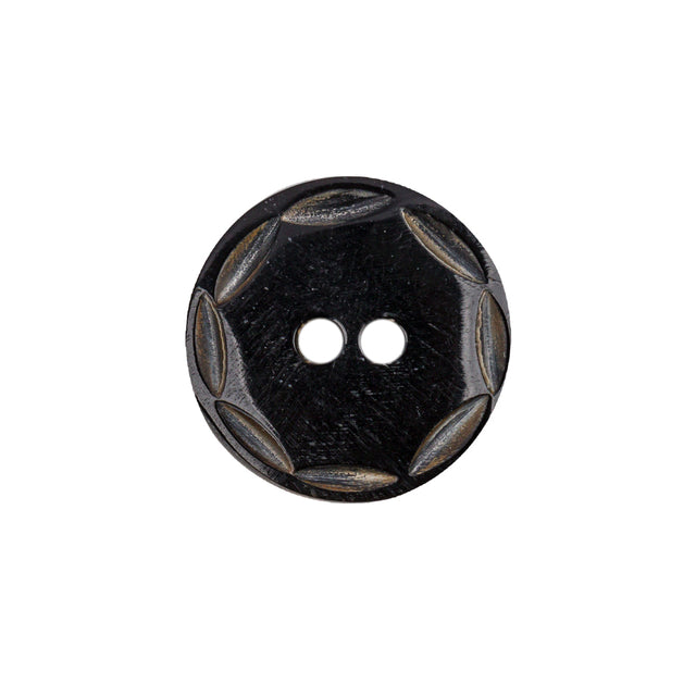 Black Horn Button - 32L/20mm