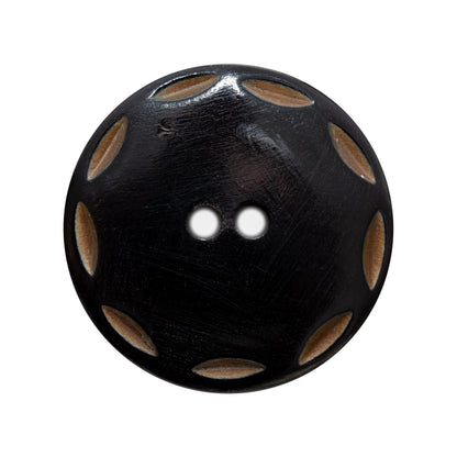 Black Horn Coat Button - 45L/29mm