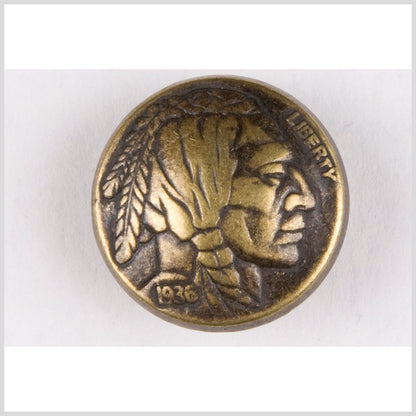 Gold Metal Button - 32L/20mm