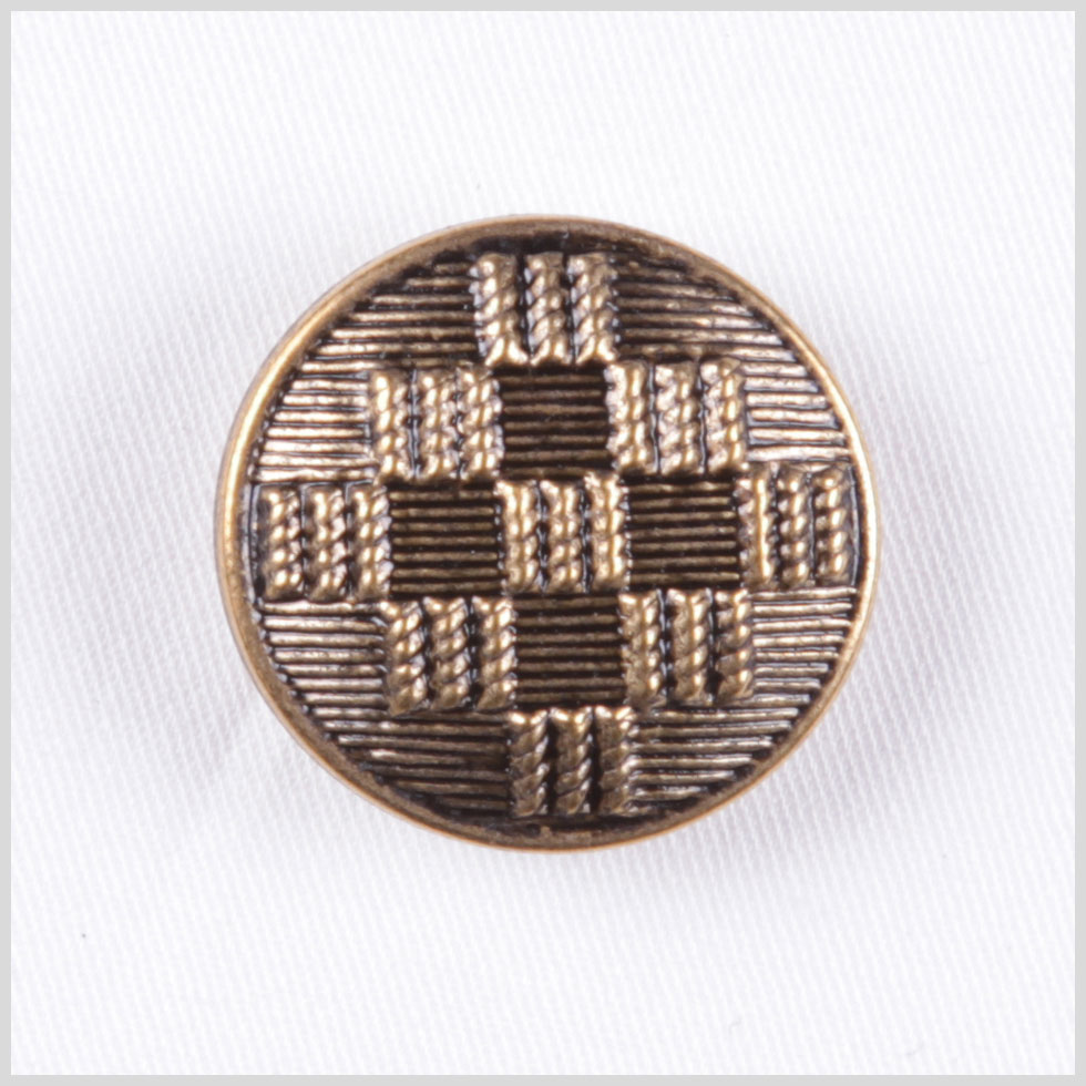 Antique Gold Metal Button - 36L/23mm