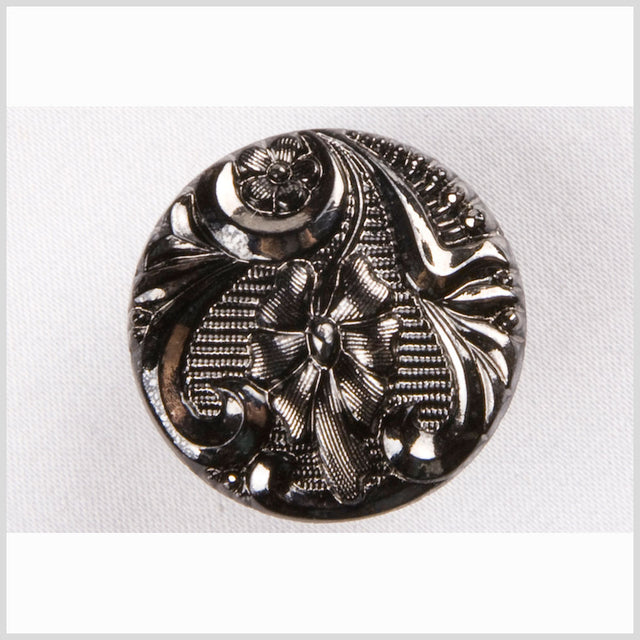 Old Platinum Glass Button - 36L/23mm