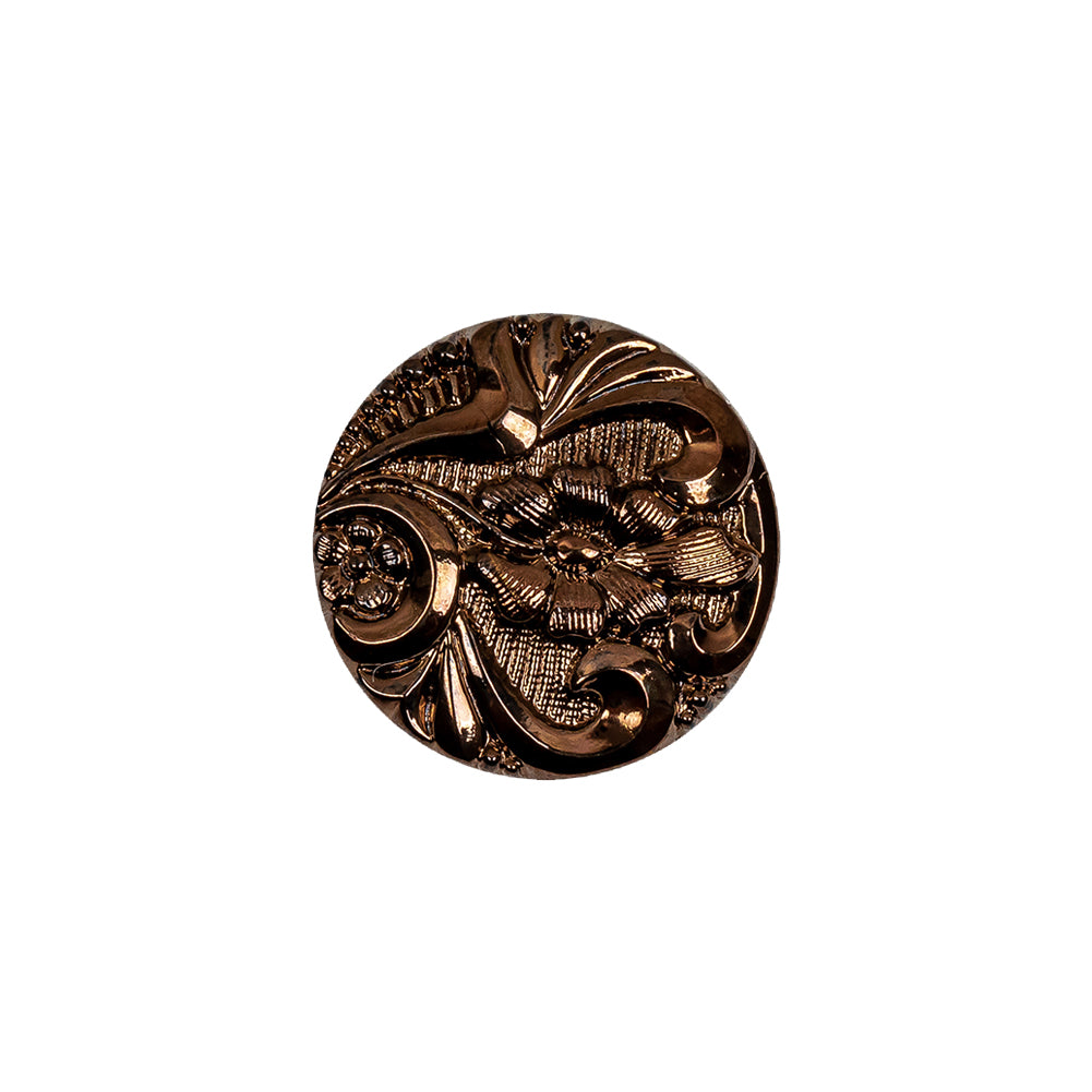 Copper Glass Button - 28L/18mm
