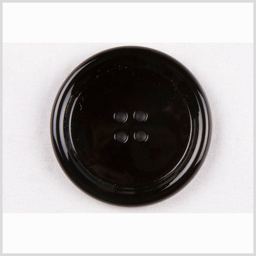 Black Glass Button - 36L/23mm