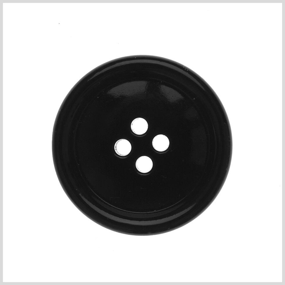 Black Glass Button - 44L/28mm