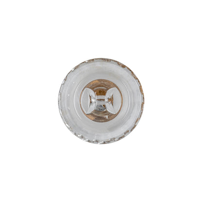 Crystal Half Matte Glass Button - 28L/18mm Detail