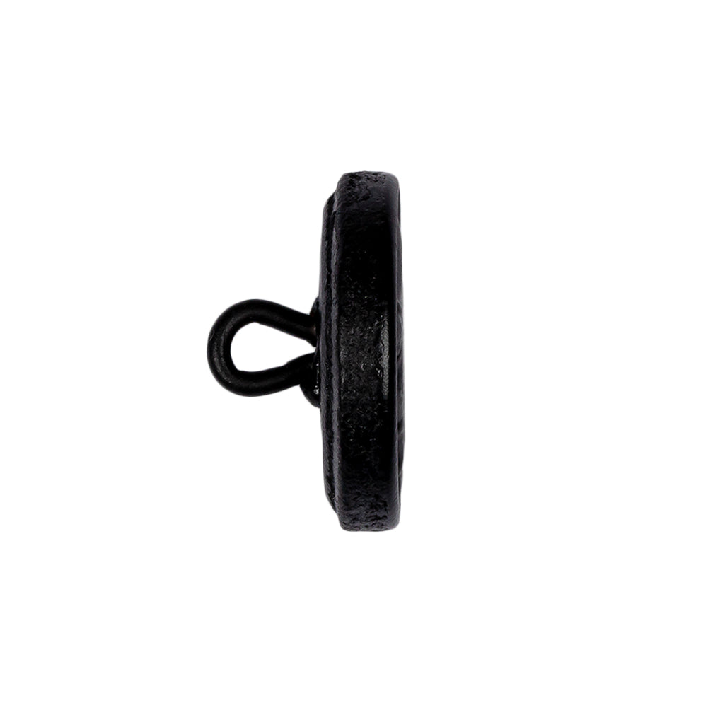 Black Leather Button - 36L/23mm Folded