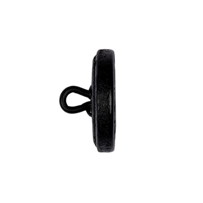 Black Leather Button - 36L/23mm Folded