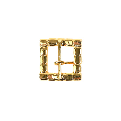 Swarovski Crystal and Gold Square Rhinestone Buckle - 0.625" Detail