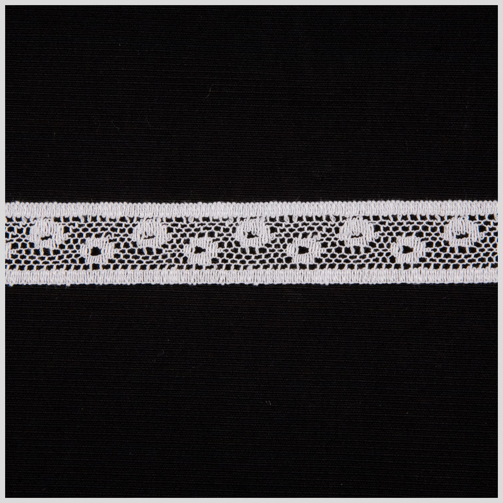 1/2" White Floral Fine Lace