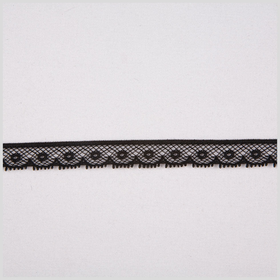 1/2" Black Fine Lace