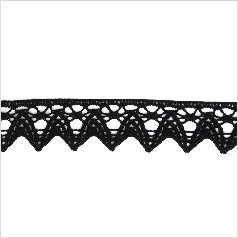1" Black Cluny Lace