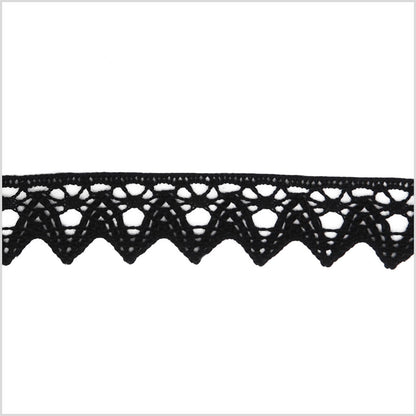 1" Black Cluny Lace