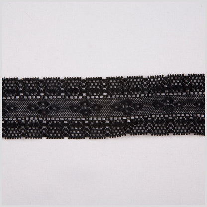 1.5" Black Cluny Lace