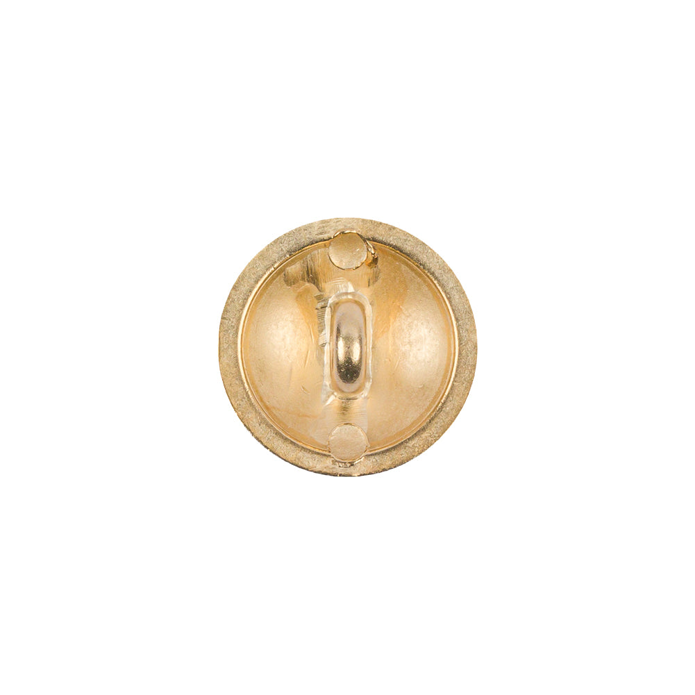 Matte Gold Brushed Metal Shank Back Button - 22L/14mm Detail