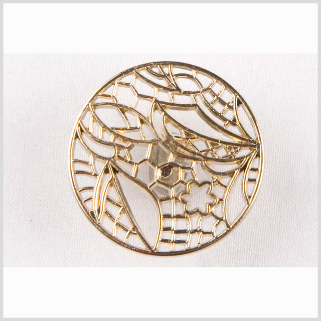 Light Gold Metal Coat Button - 40L/25.5mm