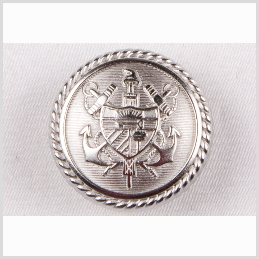 New Silver Matte Metal Blazer Button - 32L/20mm