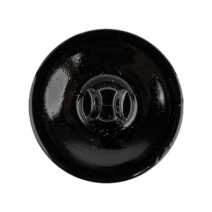 Black/Platinum Glass Button - 40L/25.5mm Detail