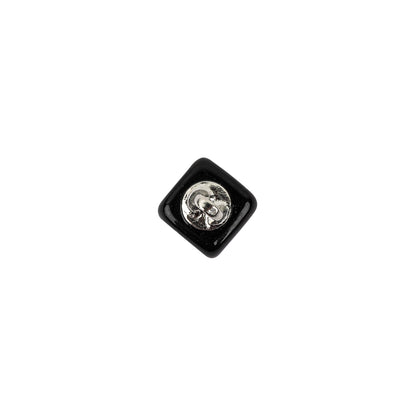 Black Glass Button - 16L/10mm Detail