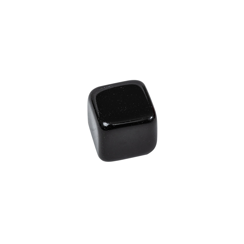 Black Glass Button - 22L/14mm Folded