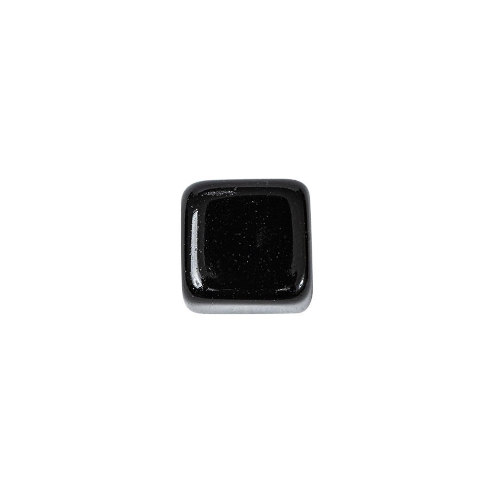 Black Glass Button - 22L/14mm