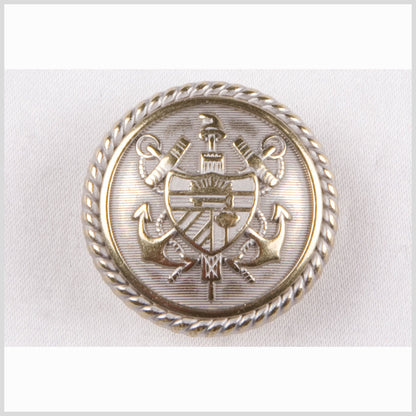 Silver Brass Polished Metal Coat Button - 40L/25.5mm