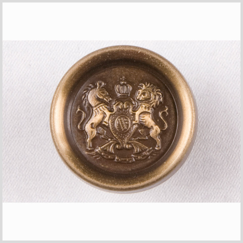 Old Brass Metal Coat Button - 40L/25.5mm
