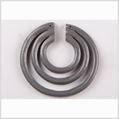 58-43-30mm Silver Wood Pendant