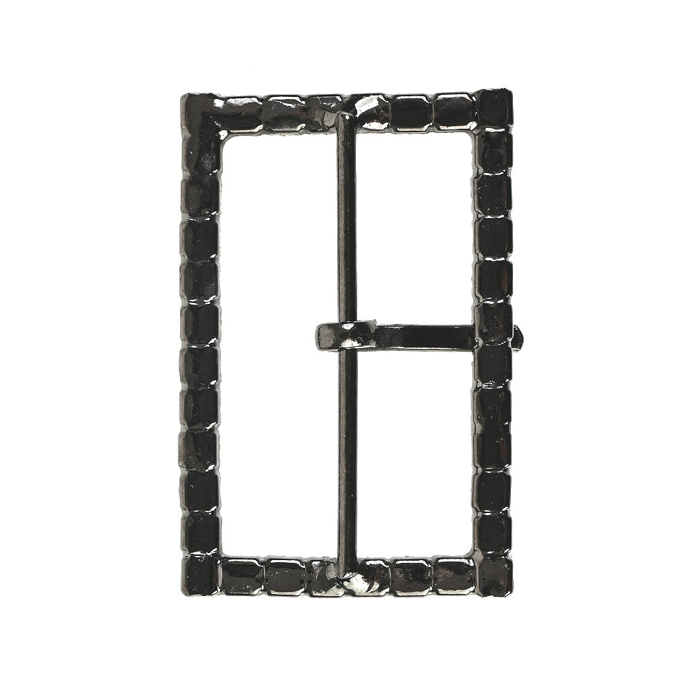 Swarovski Gunmetal Rectangular Rhinestone Buckle - 1.375" x 2" Detail