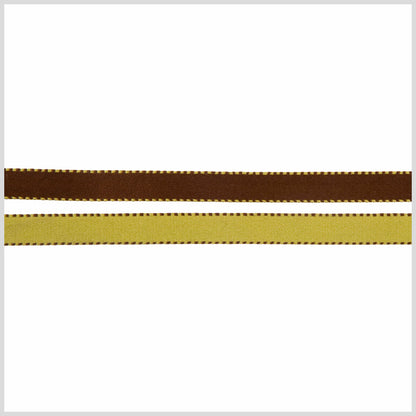 3/8" Green/Brown Reversible Ribbon