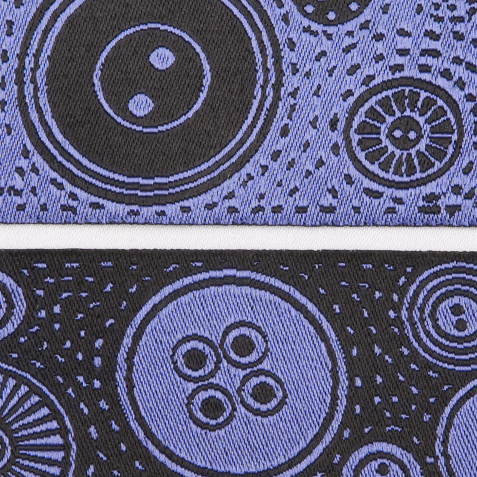 Violet/Black French Jacquard Ribbon Detail