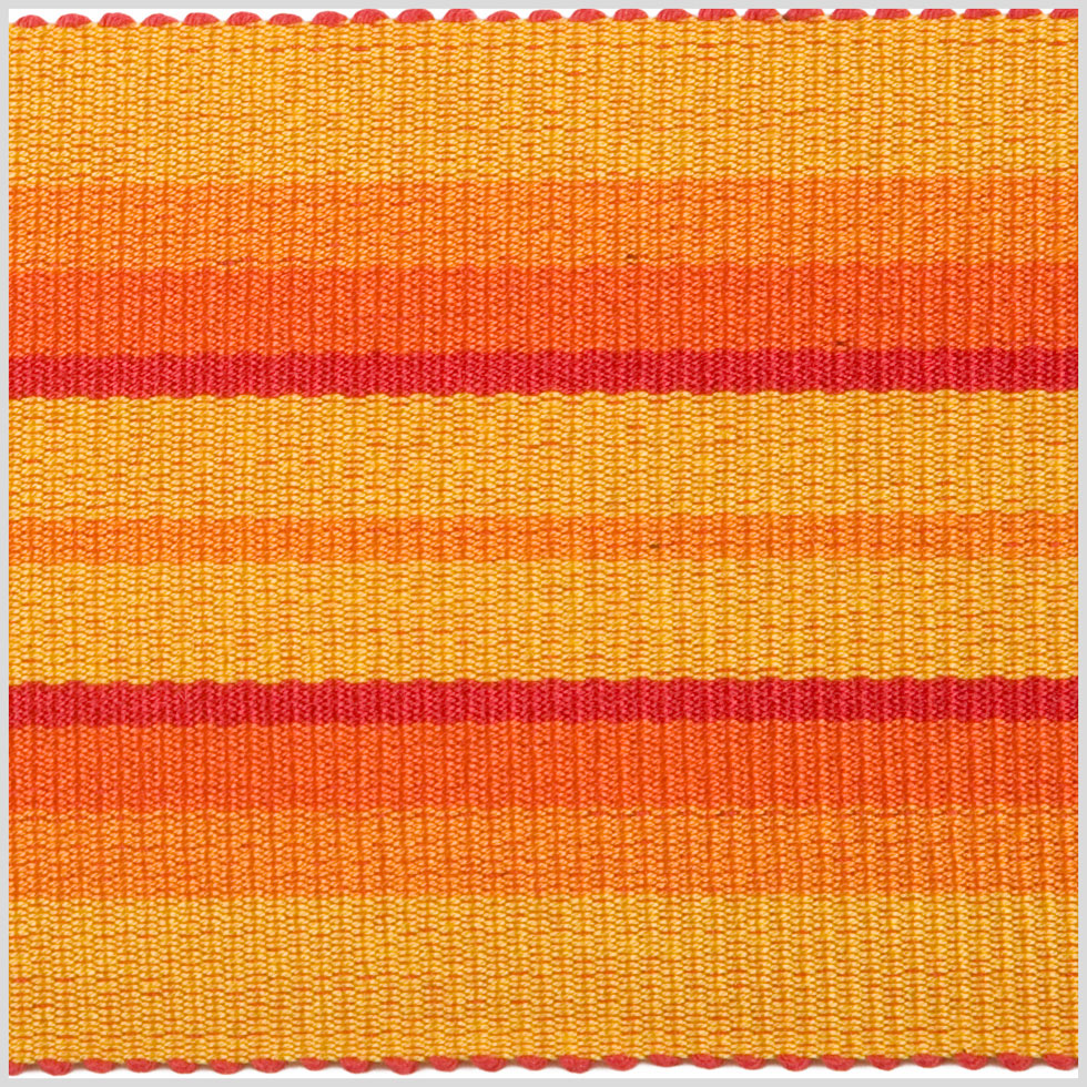 Sunshine/Orange/Mango Striped Grosgrain Ribbon Detail