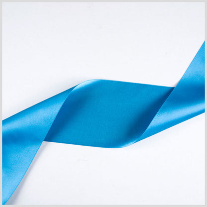 3.75" Turquoise Double Face French Satin Ribbon