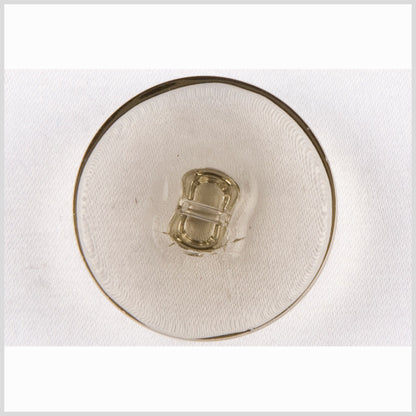 Clear Green Glass Button - 24L/15mm