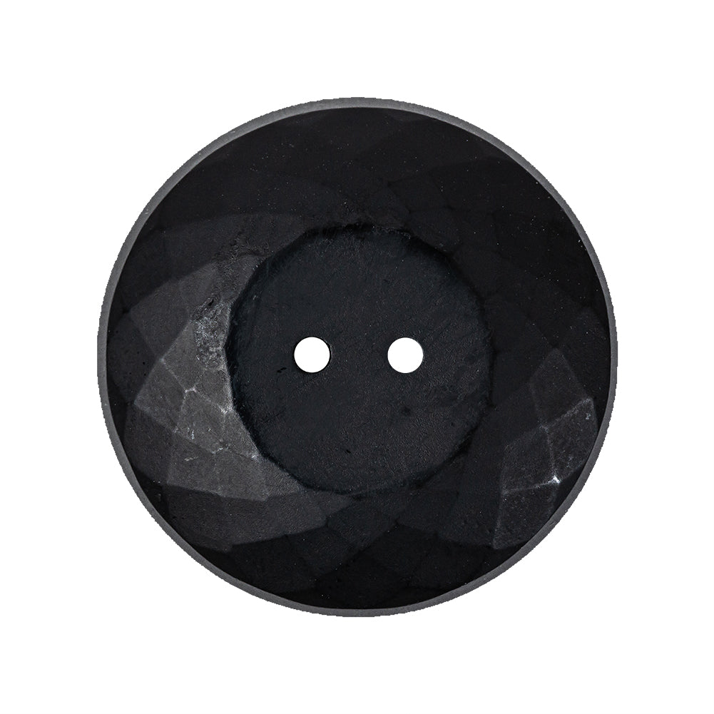 Black Half Matte Glass Button - 44L/28mm Detail