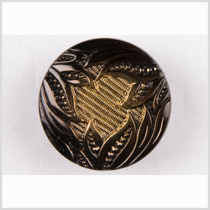 Gold Shaded Glass Button - 58L/37mm