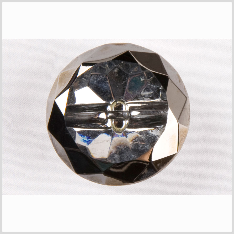 Crystal/Platinum Glass Button - 14L/9mm