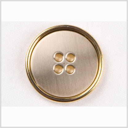Silver Brass Polished Metal Blazer Button - 24L/15mm