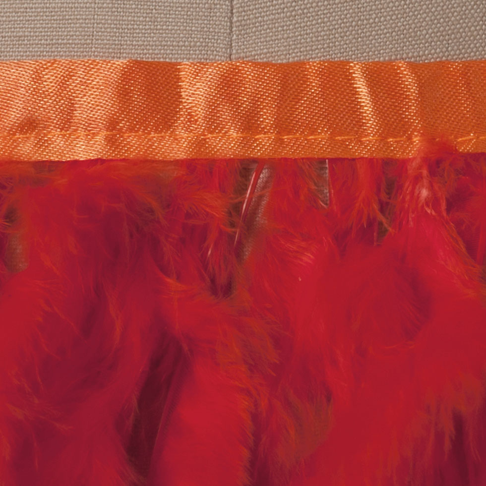 Orange Turkey Feather Detail