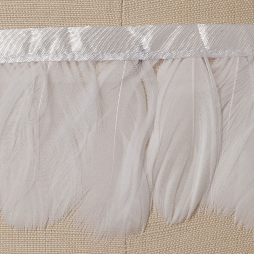 1.875" White Goose Fringe Detail