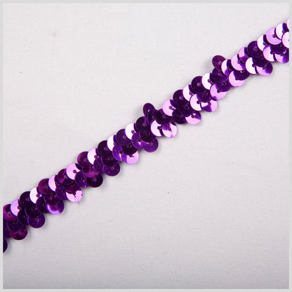 3/8" Purple Stretch Sequin