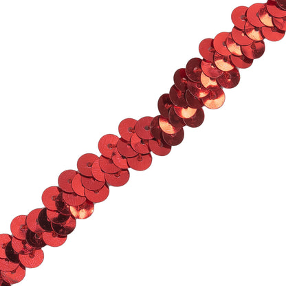 3/8" Red Stretch Sequin Detail