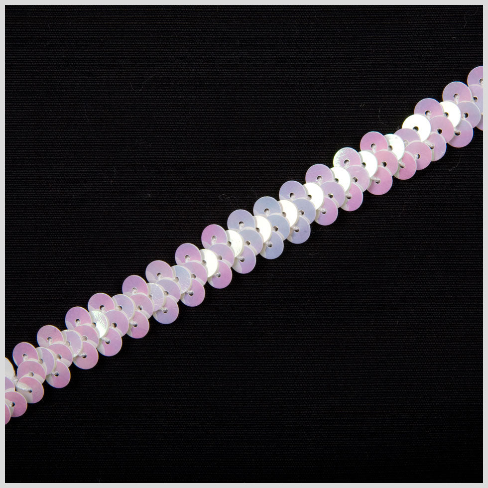 3/8" White Stretch Sequin