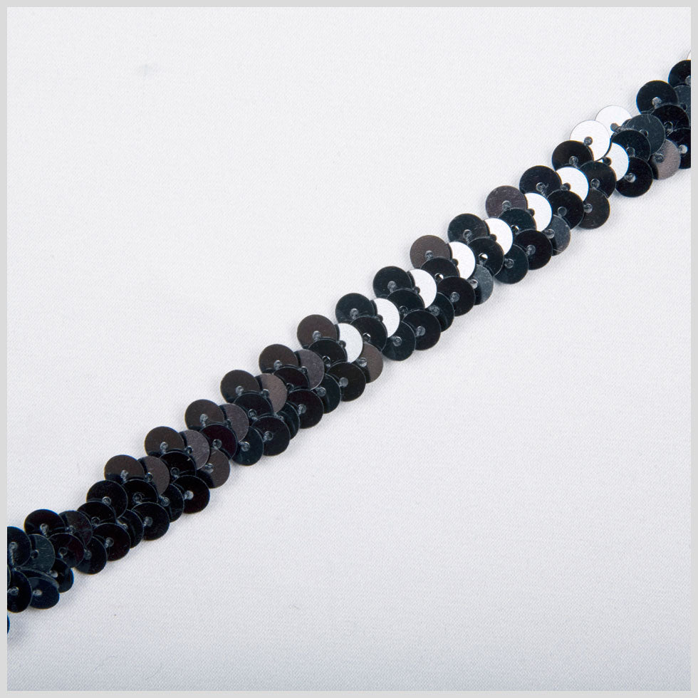 3/8" Gunmetal Stretch Sequin