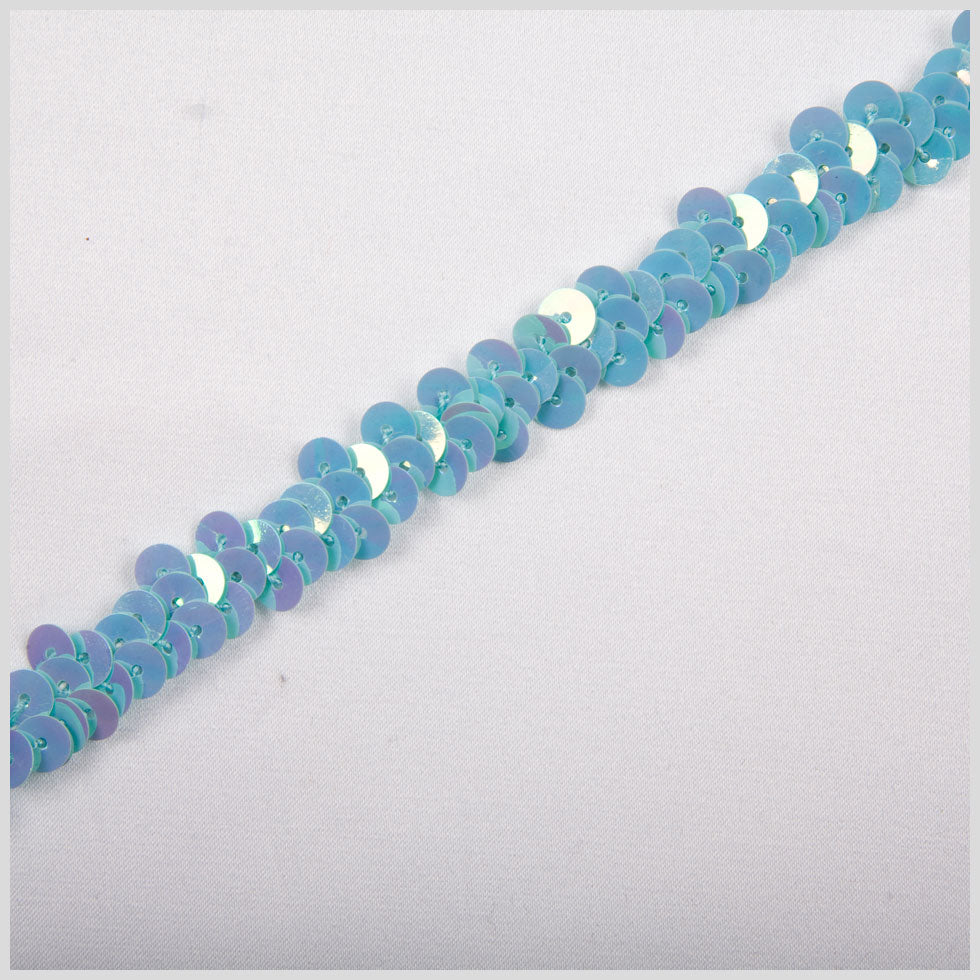 3/8" Blue Stretch Sequin
