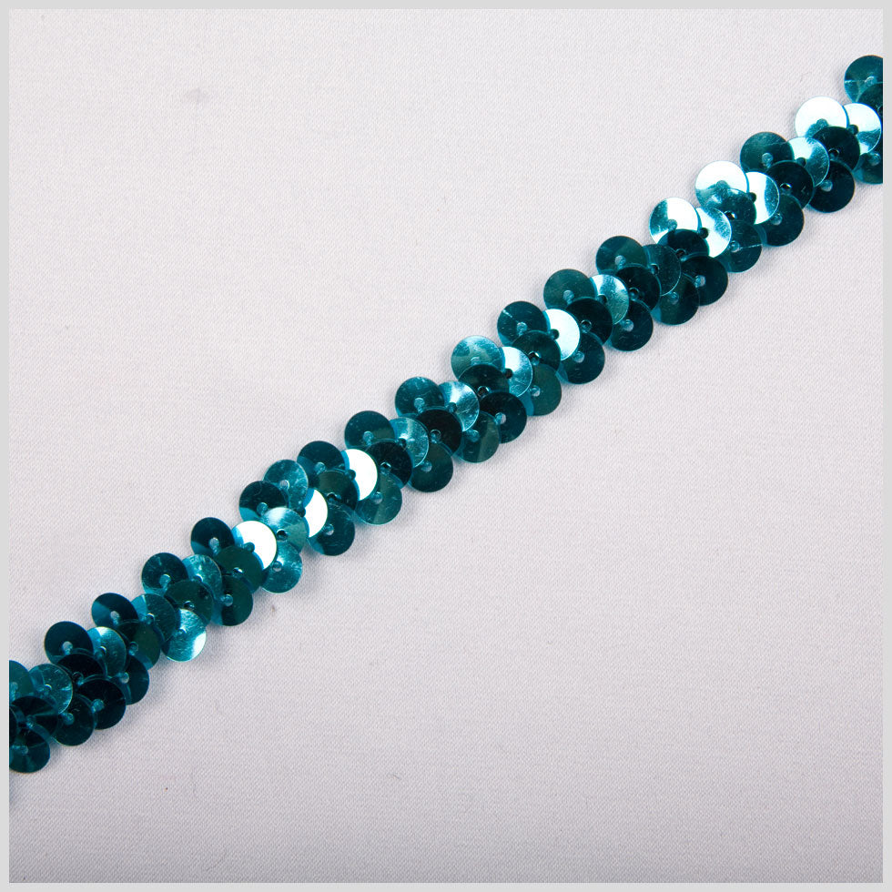 3/8" Aquamarine Stretch Sequin