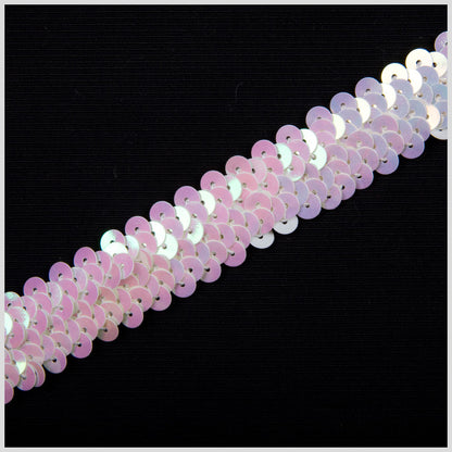 1" White Stretch Sequin