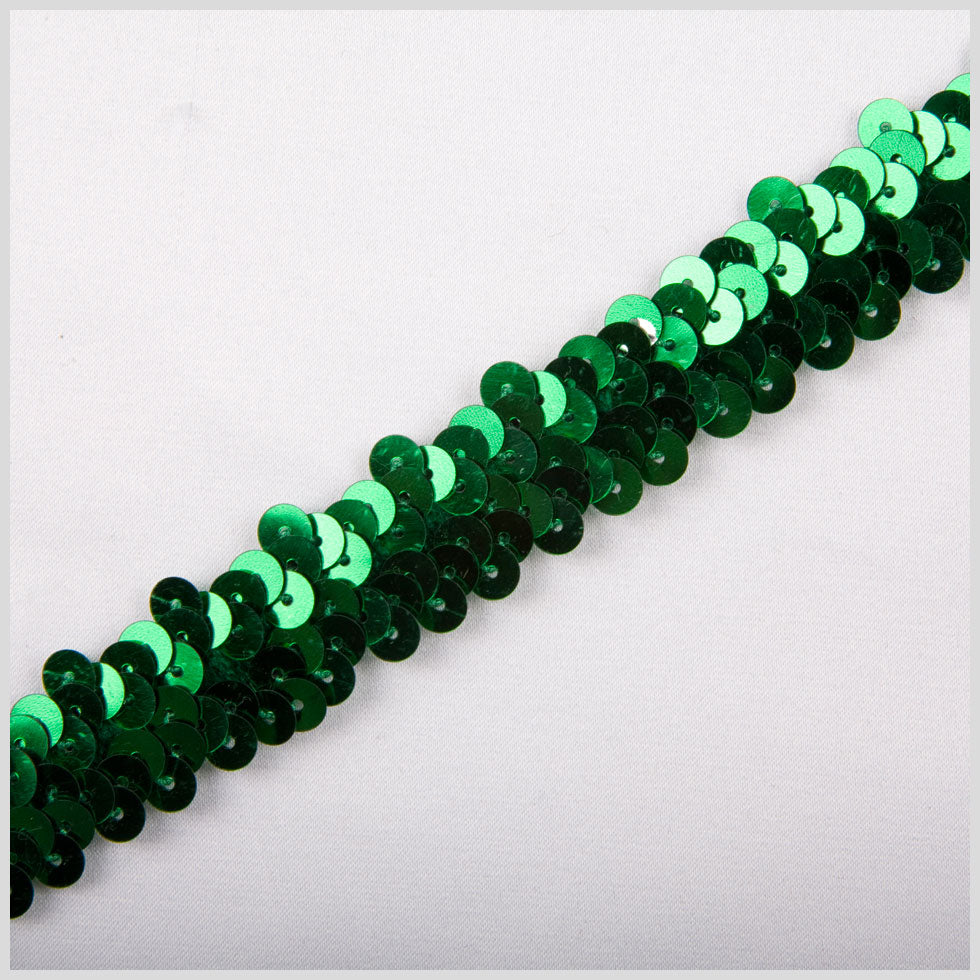 1" Green Stretch Sequin