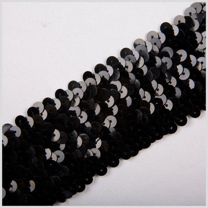 1.75" Black Stretch Sequin
