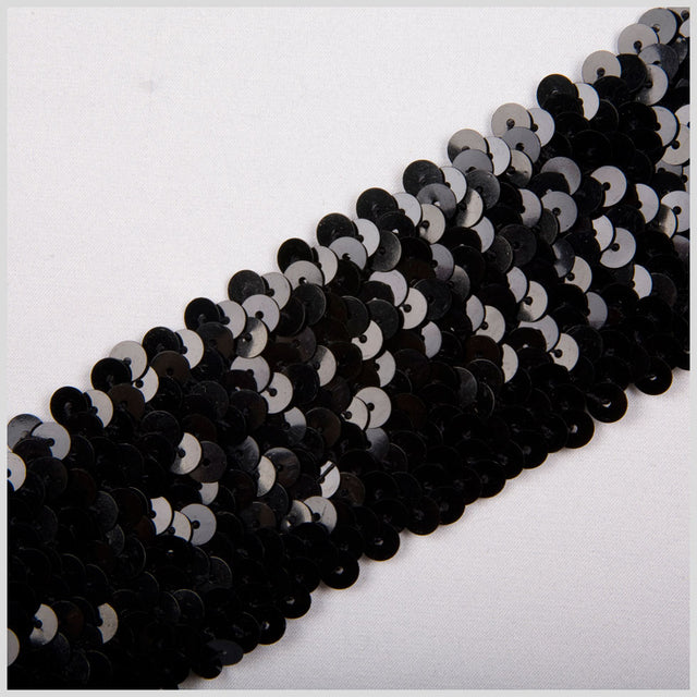 1.75" Black Stretch Sequin