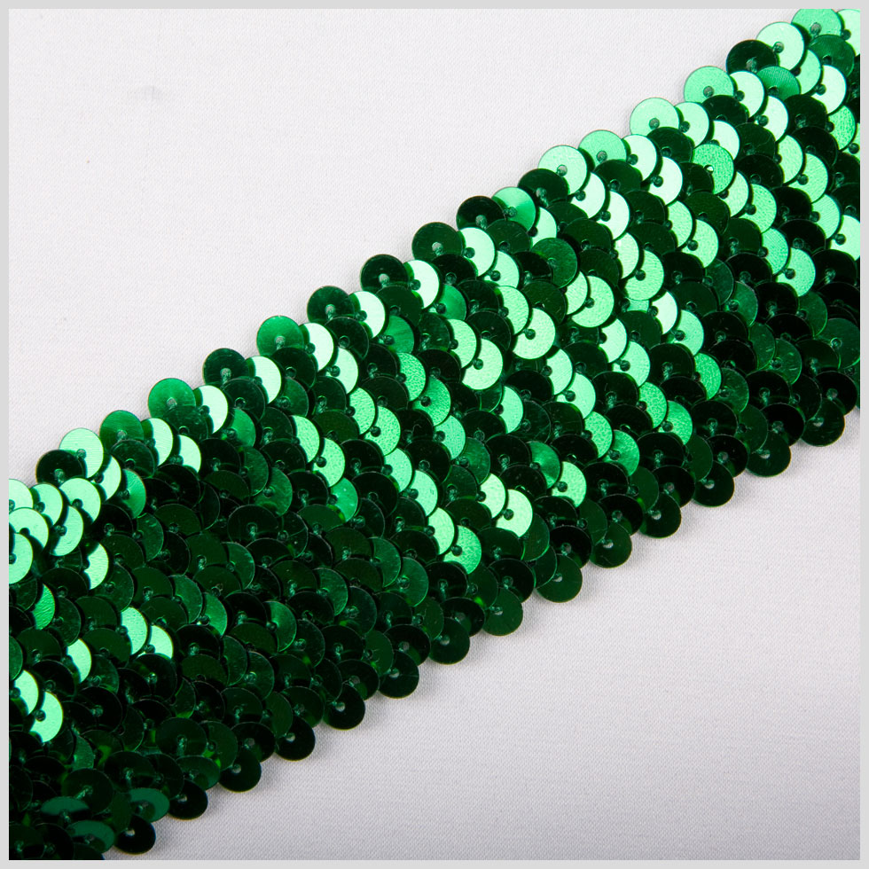 1.75" Green Stretch Sequin